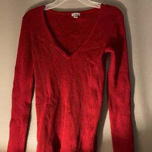 GUESS RED LONG SLEEVE SHIRT